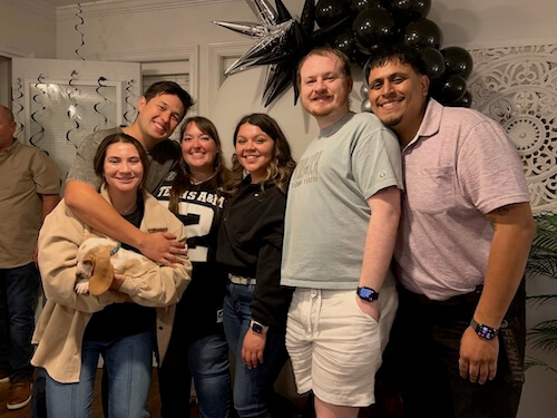 Dr. Dakota Mitchell celebrating her graduation with friends — Amarillo, TX